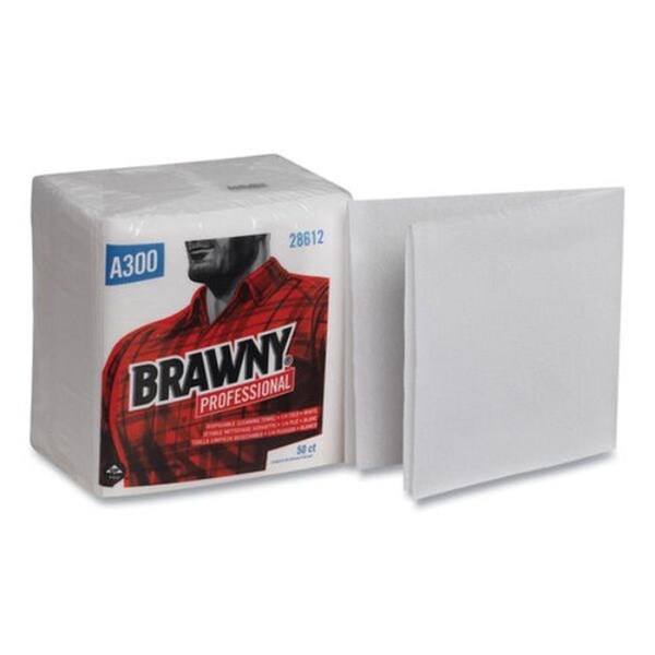 Eat-In 12 x 13 in. A300 Professional 1 by 4 Wiper Cleaning Towels, White EA3758369 - main